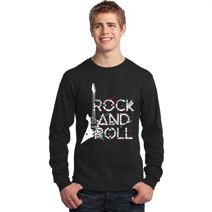 Vintage Retro Rock And Roll Tall Long Sleeve T-Shirt