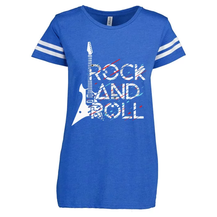 Vintage Retro Rock And Roll Enza Ladies Jersey Football T-Shirt