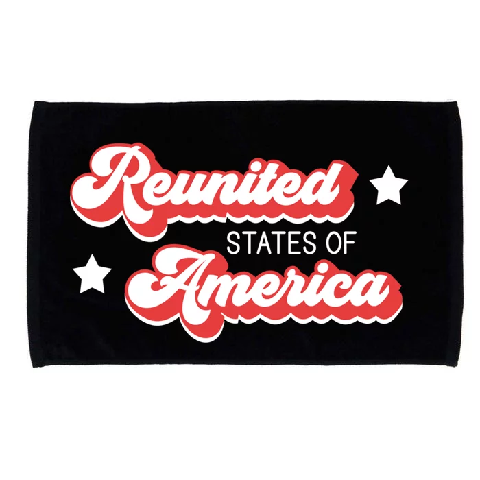 Vintage Retro Reunited States Of America Gift Microfiber Hand Towel