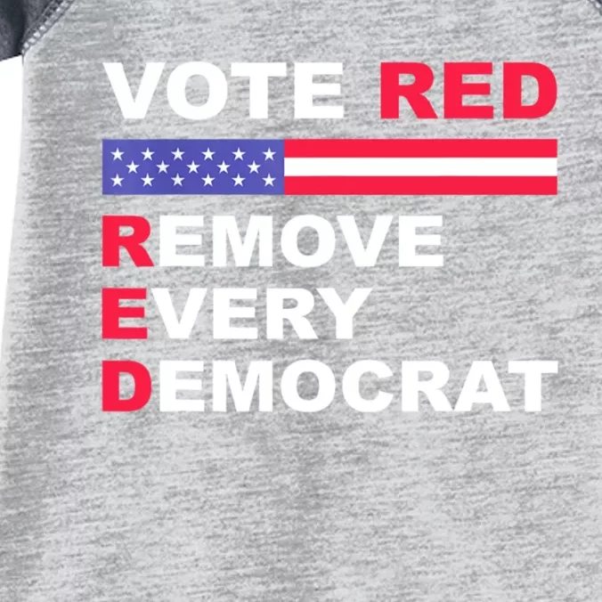 Vote Red Remove Every Democrat Conservatives Pro Republican Infant Baby Jersey Bodysuit