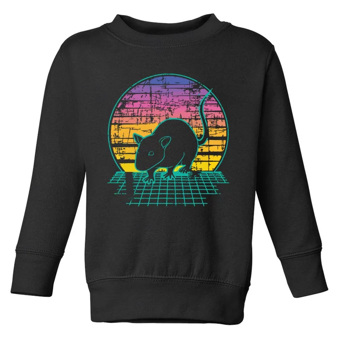 Vintage Rat Rodent Lover Rat Owner Toddler Sweatshirt