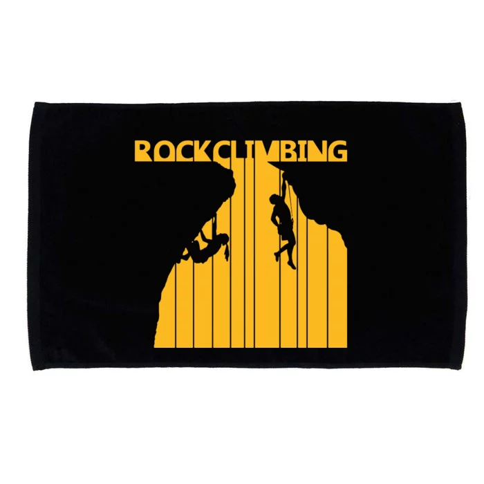 Vintage Retro Rock Climbing Gift Microfiber Hand Towel