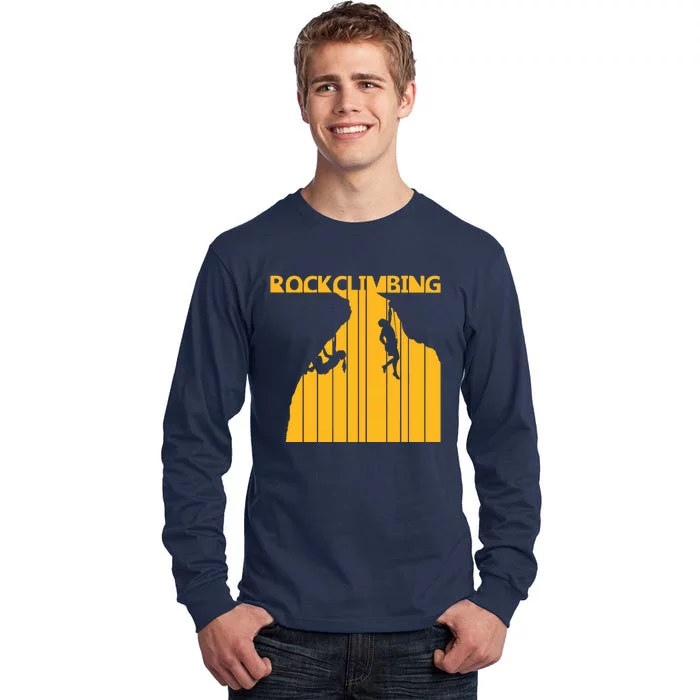 Vintage Retro Rock Climbing Gift Tall Long Sleeve T-Shirt