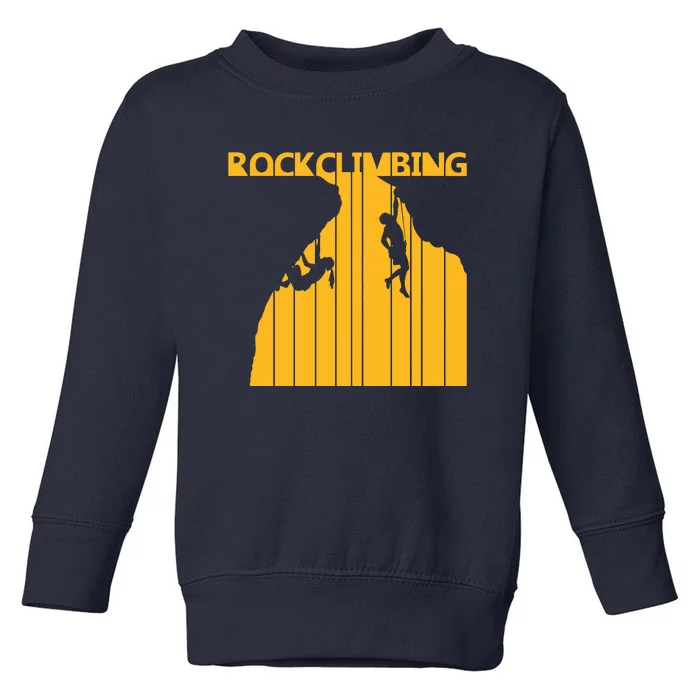 Vintage Retro Rock Climbing Gift Toddler Sweatshirt