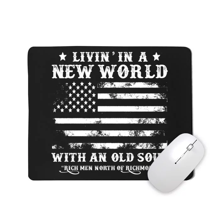 Vintage Retro Rich Men North Of Richmond Flag USA Mousepad