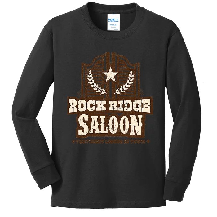 Vintage Rock Ridge Saloon Kids Long Sleeve Shirt