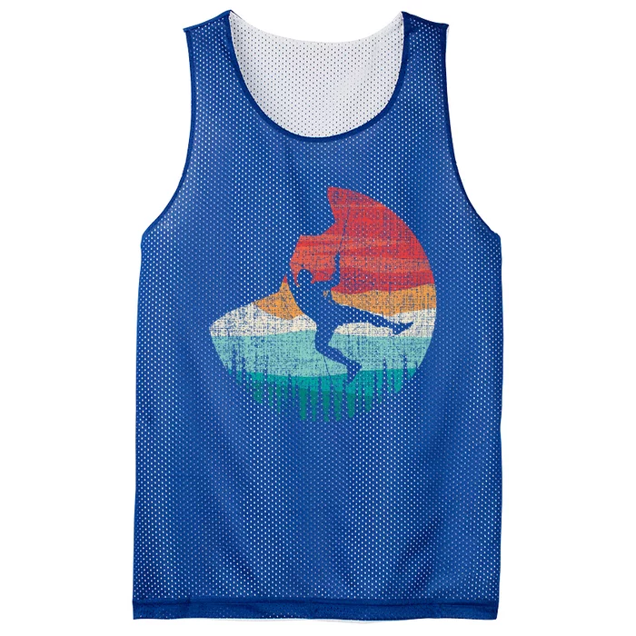 Vintage Retro Rock Climber And Rock Climbing Gift Mesh Reversible Basketball Jersey Tank