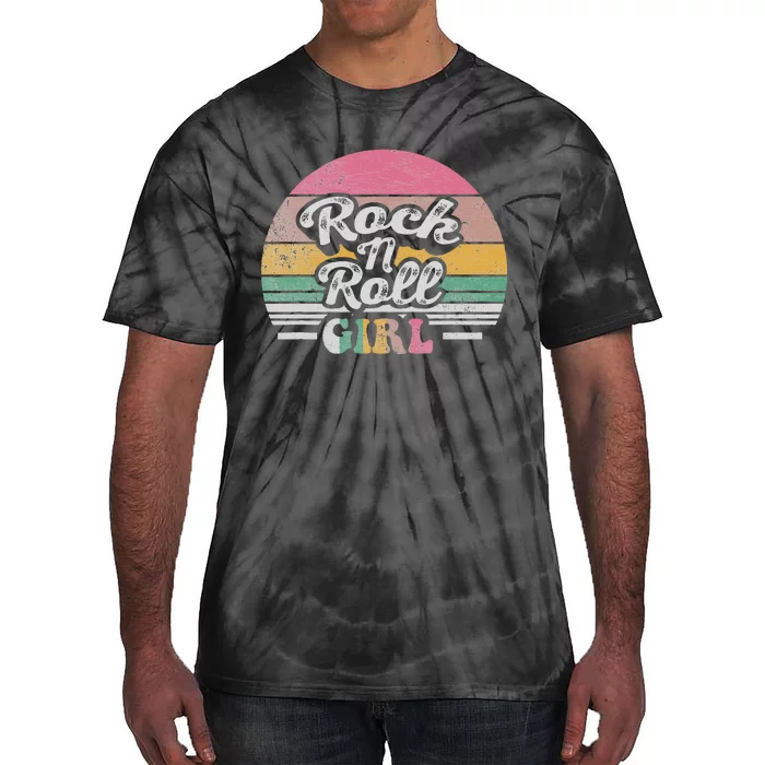 Vintage Retro Rock N Roll Girl Tie-Dye T-Shirt