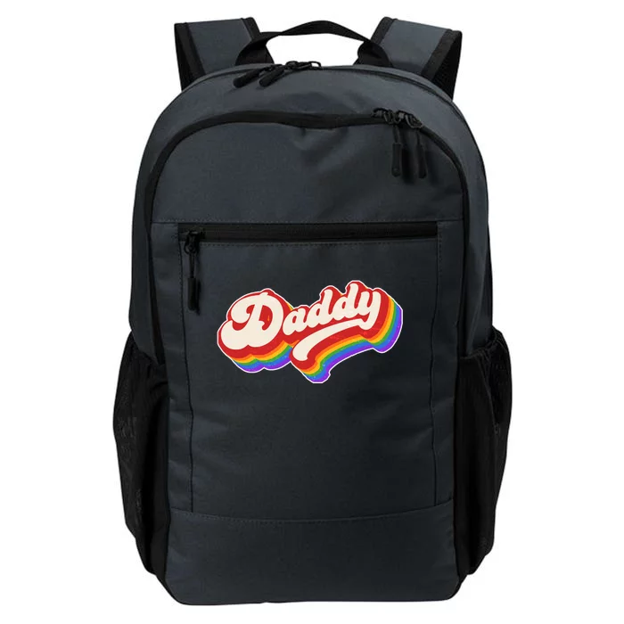 Vintage Retro Rainbow Daddy Daily Commute Backpack