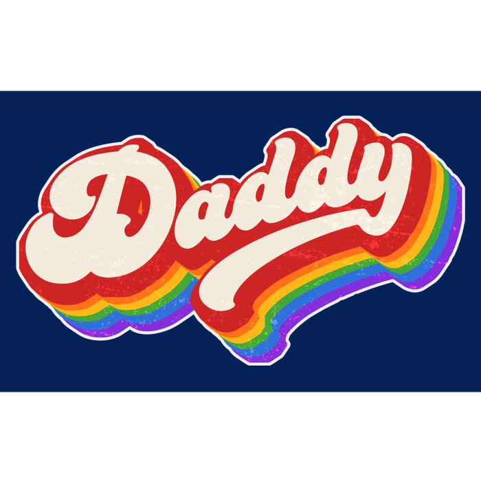 Vintage Retro Rainbow Daddy Bumper Sticker