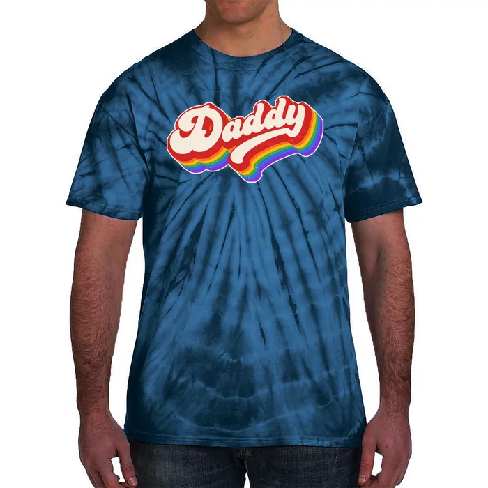 Vintage Retro Rainbow Daddy Tie-Dye T-Shirt