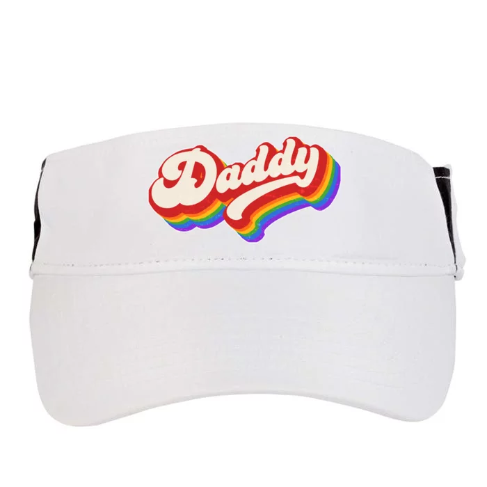 Vintage Retro Rainbow Daddy Adult Drive Performance Visor