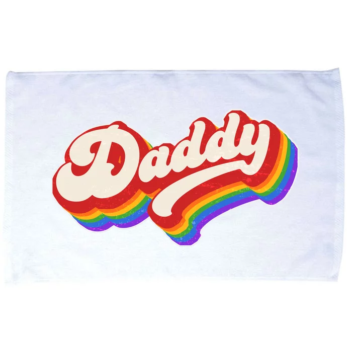 Vintage Retro Rainbow Daddy Microfiber Hand Towel