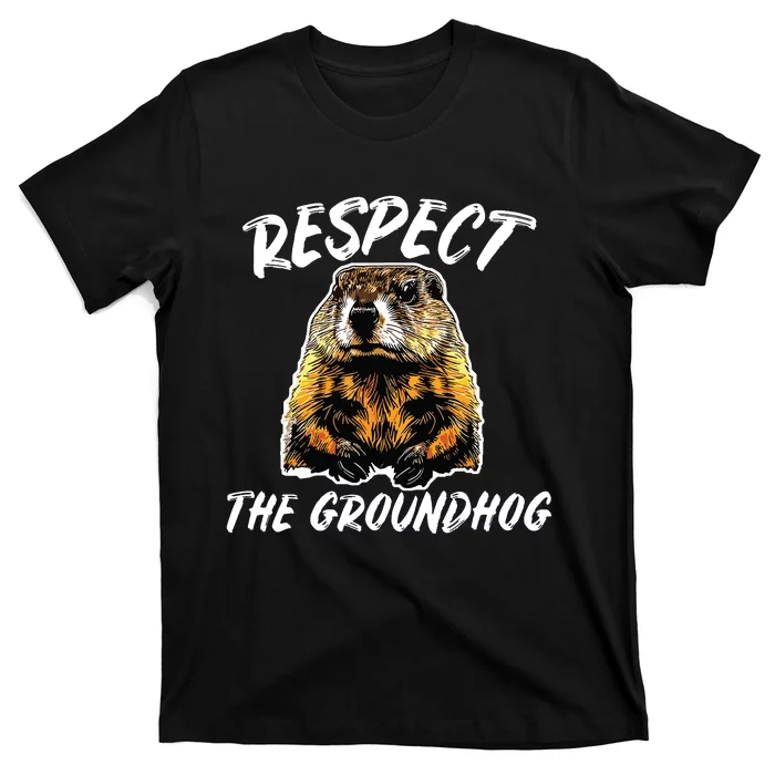 Vintage Retro Respect The Groundhog Holiday T-Shirt