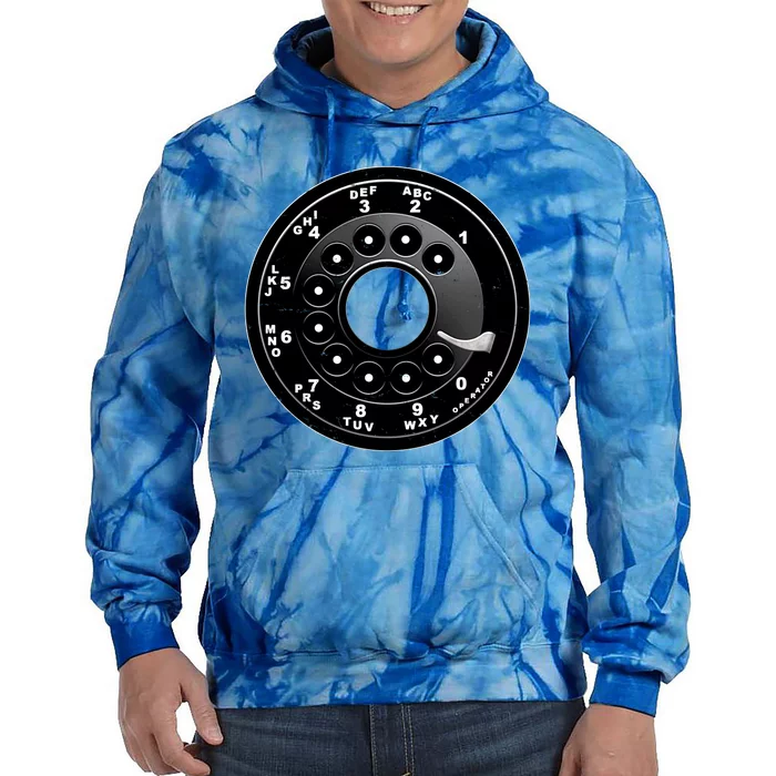 Vintage Retro Rotary Phone Dial Tie Dye Hoodie