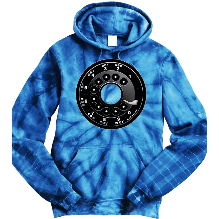 Vintage Retro Rotary Phone Dial Tie Dye Hoodie