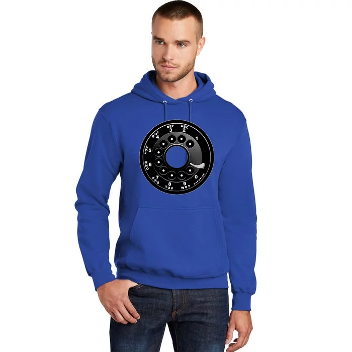 Vintage Retro Rotary Phone Dial Tall Hoodie