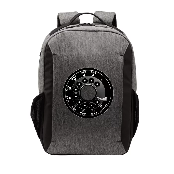 Vintage Retro Rotary Phone Dial Vector Backpack