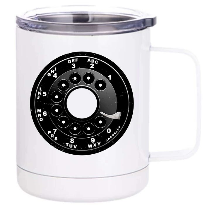 Vintage Retro Rotary Phone Dial Front & Back 12oz Stainless Steel Tumbler Cup