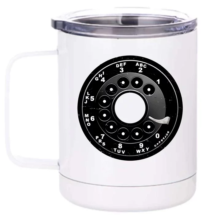 Vintage Retro Rotary Phone Dial Front & Back 12oz Stainless Steel Tumbler Cup