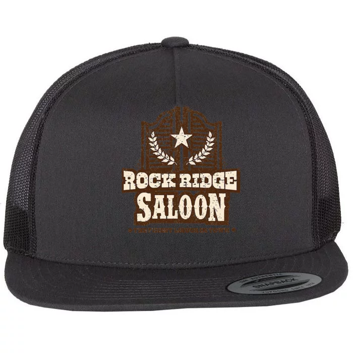 Vintage Rock Ridge Saloon Flat Bill Trucker Hat