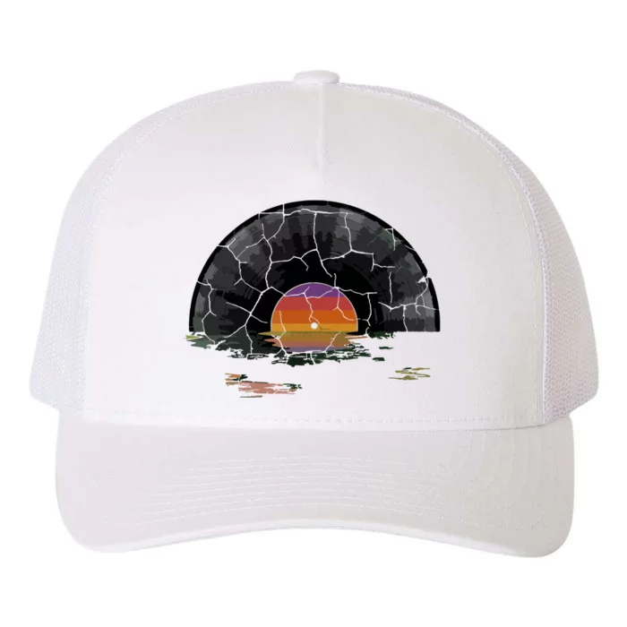 Vinyl Record Retro Sunset Vintage Music Yupoong Adult 5-Panel Trucker Hat