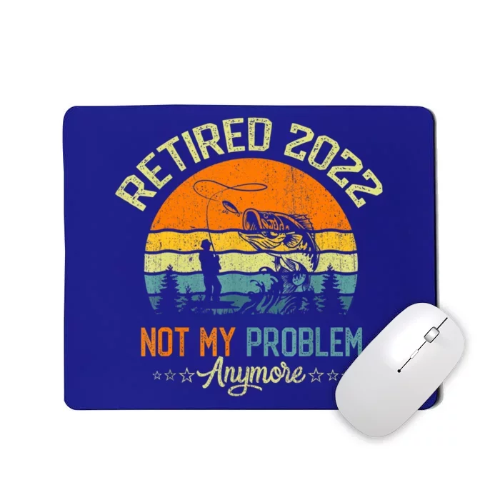 Vintage Retro Retirement Gifts Fishing Lovers Retired 2022 Mousepad