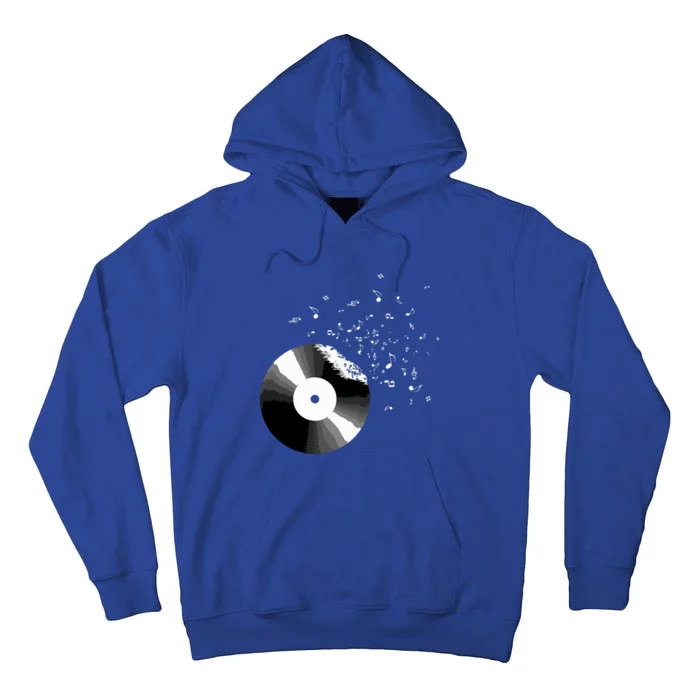 Vinyl Record Retro Music Notes Tall Hoodie