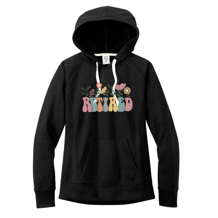 Vintage Retired Retro Retirement Gift For Women Women's Fleece Hoodie