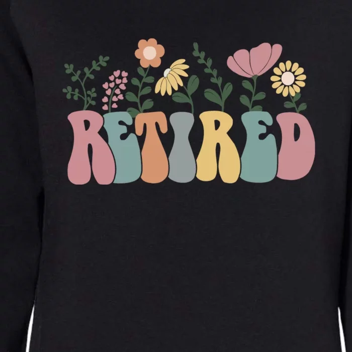 Vintage Retired Retro Retirement Gift For Women Womens California Wash Sweatshirt