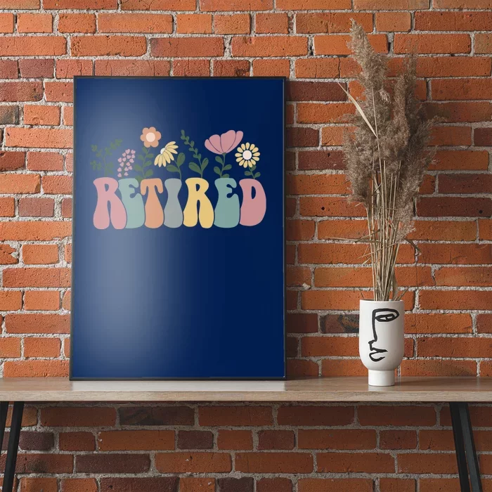 Vintage Retired Retro Retirement Gift For Women Poster