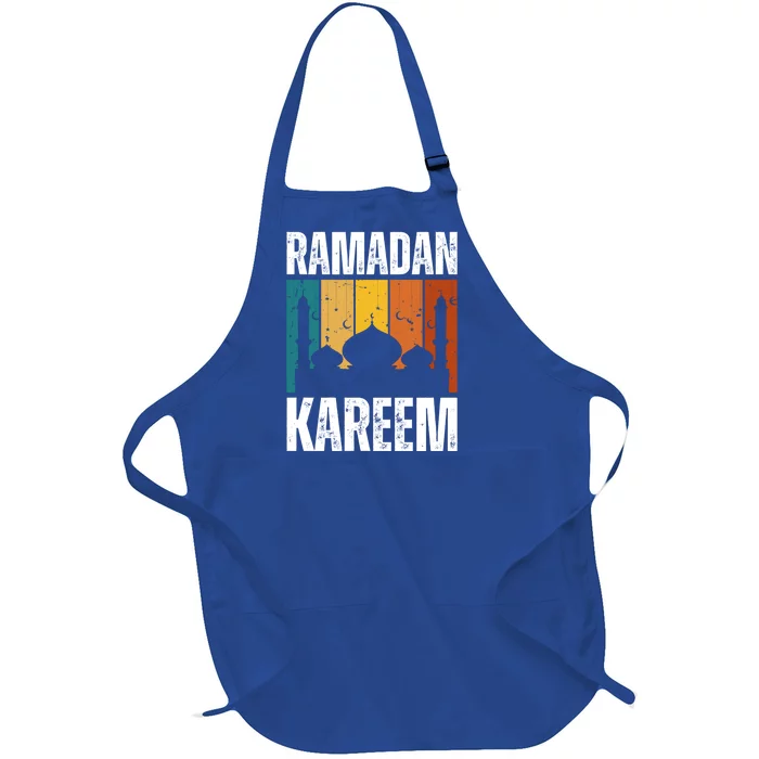 Vintage Ramadan Retro Ramadan Kareem Mubarak Cool Gift Full-Length Apron With Pocket