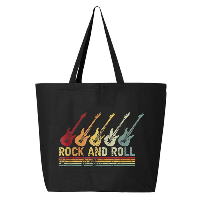 Vintage Retro Rock and Roll Guitar Music 25L Jumbo Tote