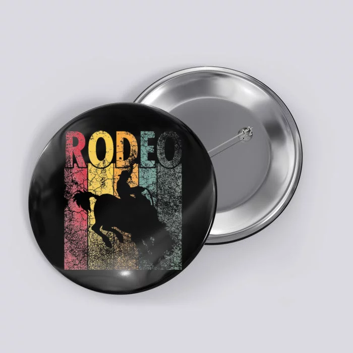 Vintage Rodeo Retro Style Cow Horse Riding Button