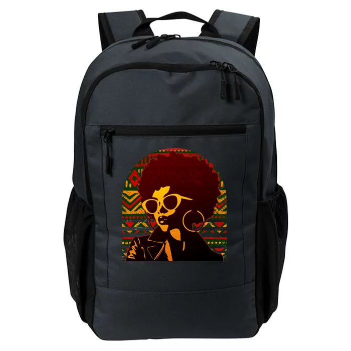 Vintage Retro Stylish Black African American Woman With Afro Daily Commute Backpack