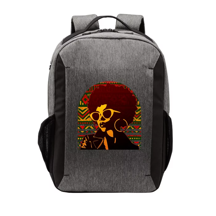 Vintage Retro Stylish Black African American Woman With Afro Vector Backpack