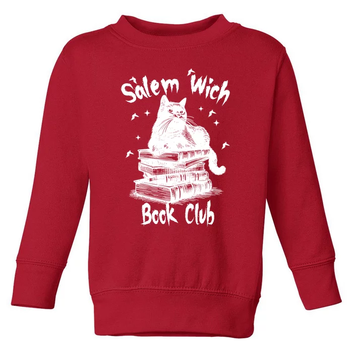 Vintage Retro Salem Witch Book Club Toddler Sweatshirt