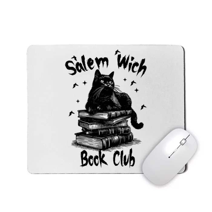 Vintage Retro Salem Witch Book Club Mousepad