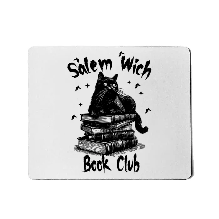 Vintage Retro Salem Witch Book Club Mousepad