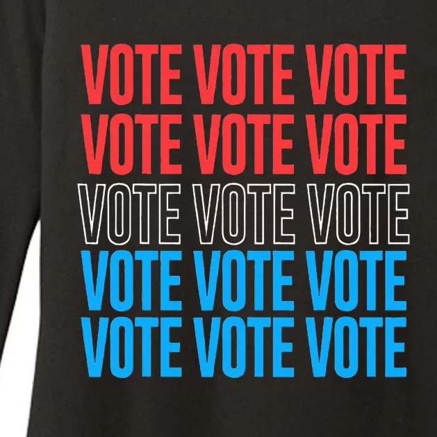 Vote Retro Style Vote 2024 Election Womens CVC Long Sleeve Shirt