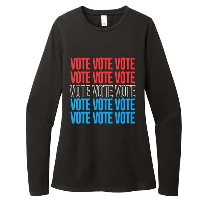 Vote Retro Style Vote 2024 Election Womens CVC Long Sleeve Shirt