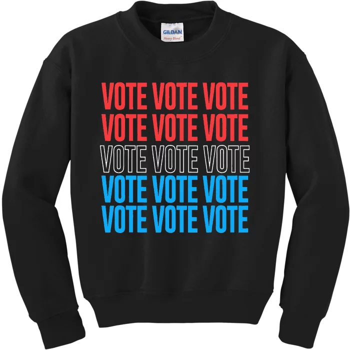 Vote Retro Style Vote 2024 Election Kids Sweatshirt