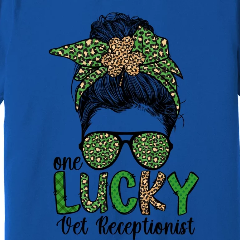 Vet Receptionist St Patricks Day Veterinarian Receptionist Gift Premium T-Shirt