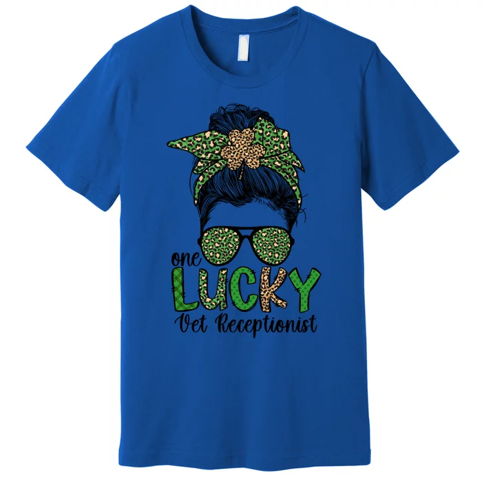 Vet Receptionist St Patricks Day Veterinarian Receptionist Gift Premium T-Shirt