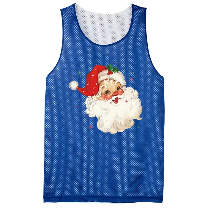 Vintage Retro Santa Christmas Gift Mesh Reversible Basketball Jersey Tank