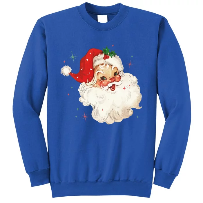 Vintage Retro Santa Christmas Gift Tall Sweatshirt