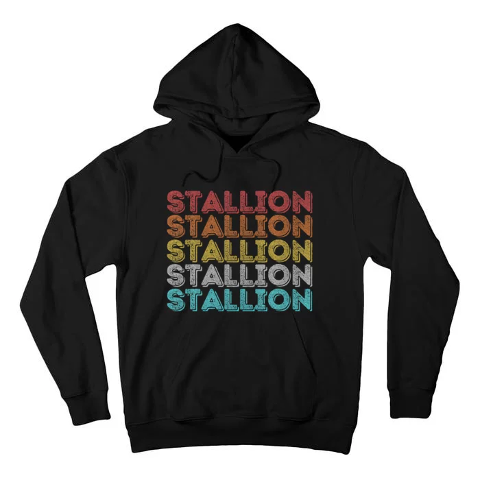 Vintage Retro Stallion Tall Hoodie