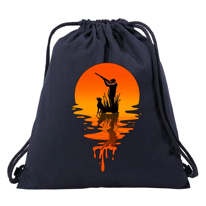 Vintage Retro Style Duck Hunting Gift Drawstring Bag