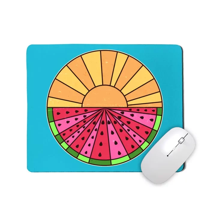 Vintage Retro Summer Sunshine Watermelon Mousepad