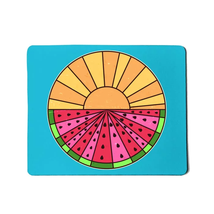 Vintage Retro Summer Sunshine Watermelon Mousepad